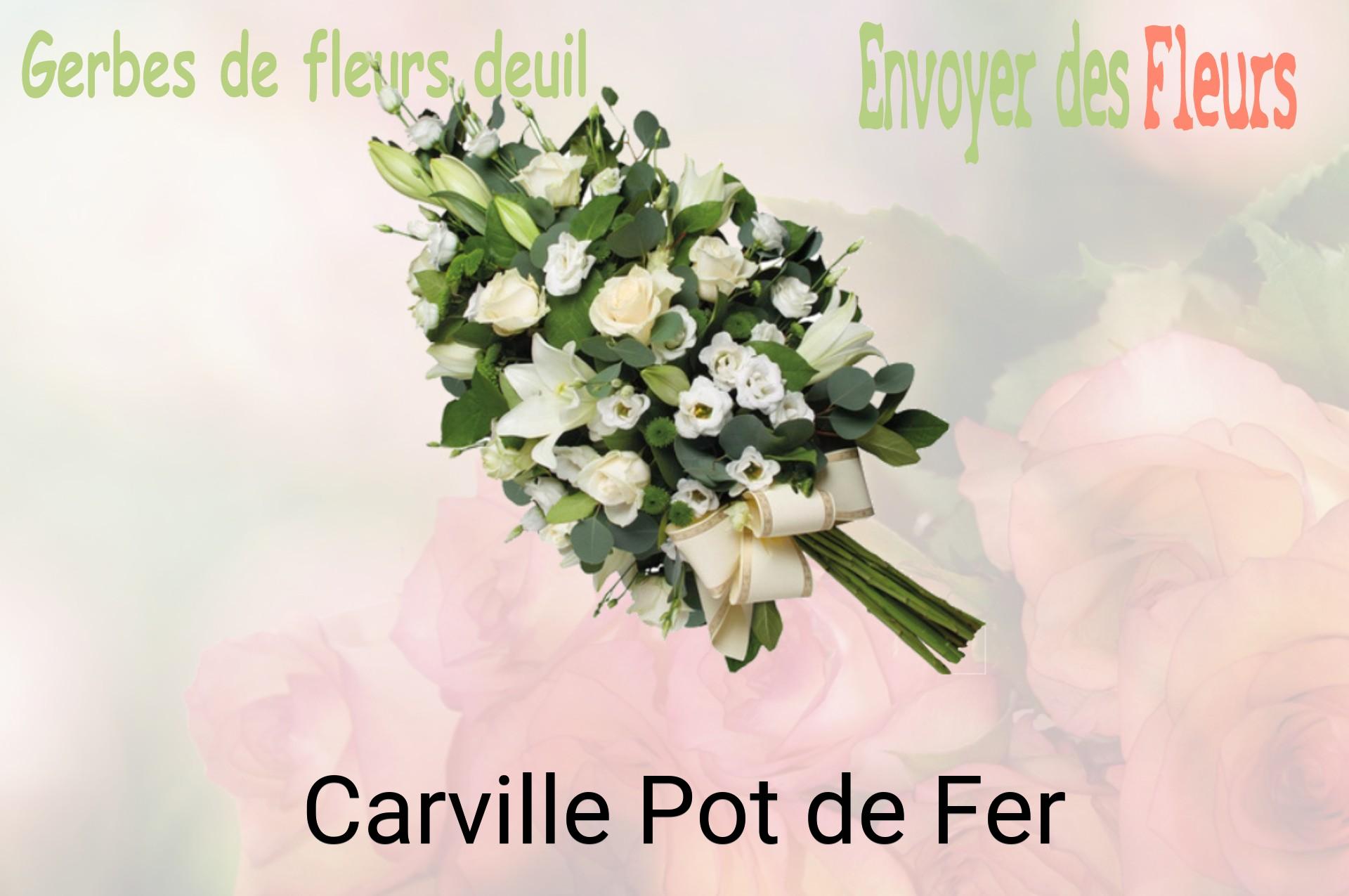 Gerbe de fleurs de deuil livrée à Carville-Pot-de-Fer